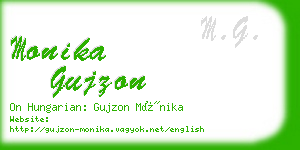 monika gujzon business card